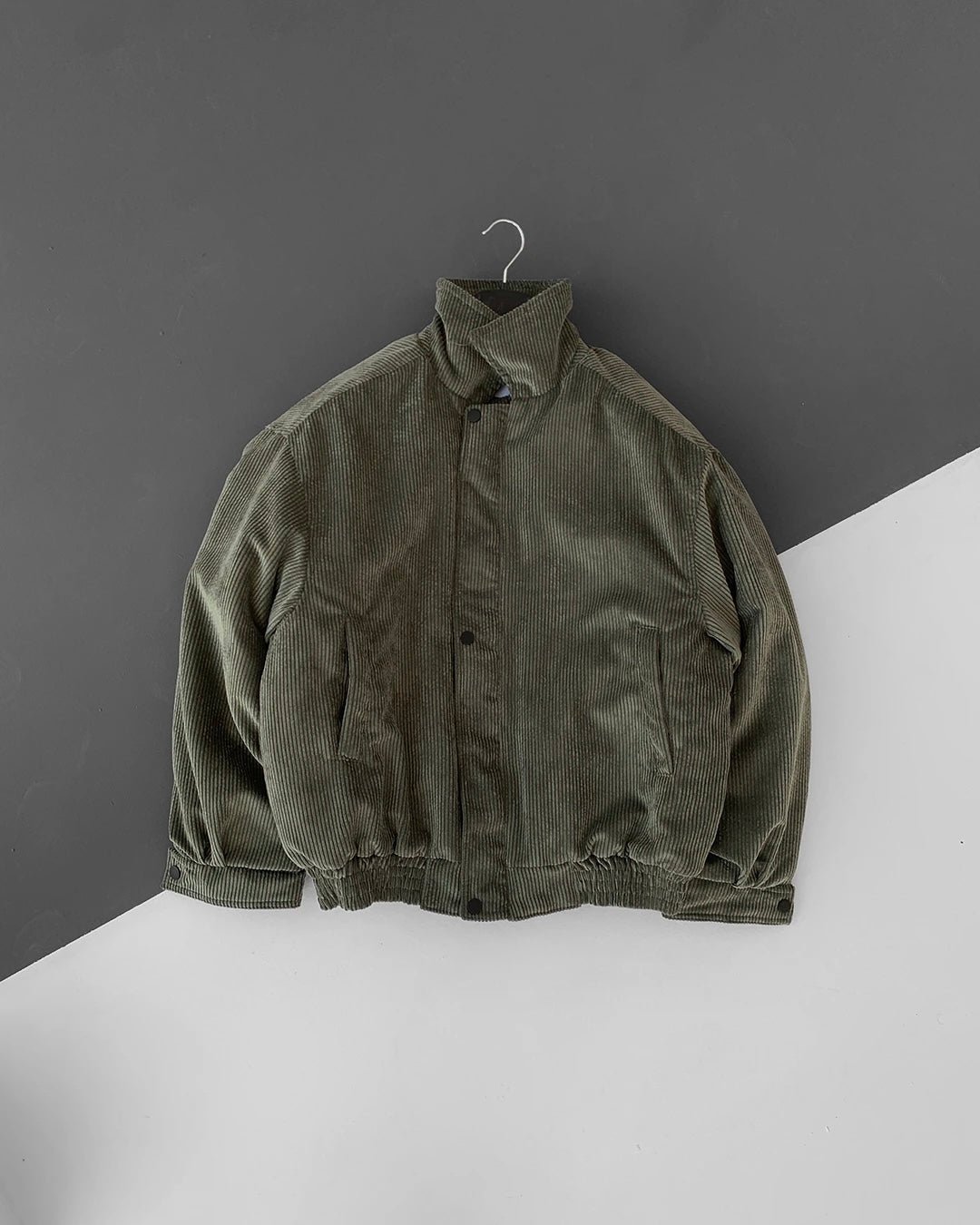 Olive puffer corduroy with lining