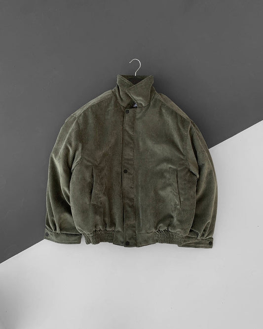 Olive puffer corduroy with lining