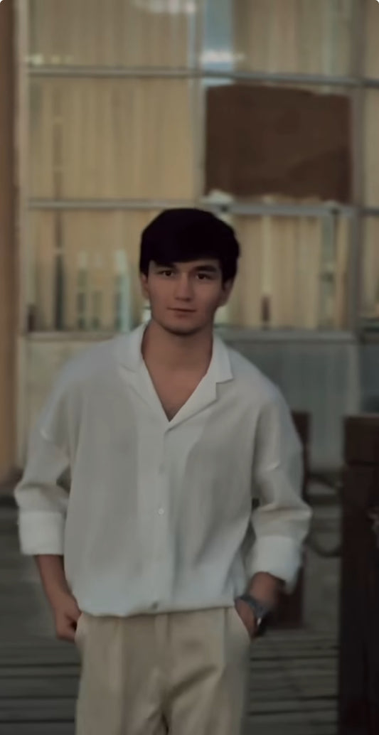 White full sleeves linen old money shirt
