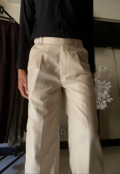 Beige Gurkha Pants straight fit
